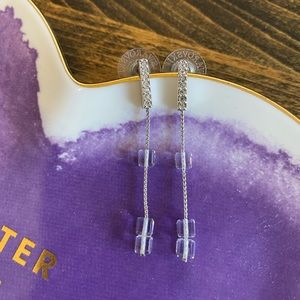 Swarovski Rhodium Plated Drop Earrings